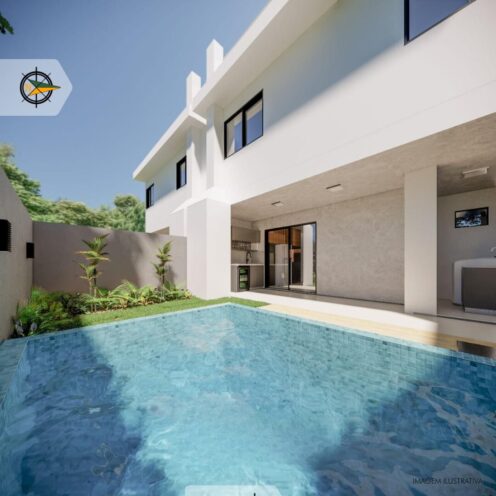 Casas duplex pronta com piscina! Balneário Piçarras – SC