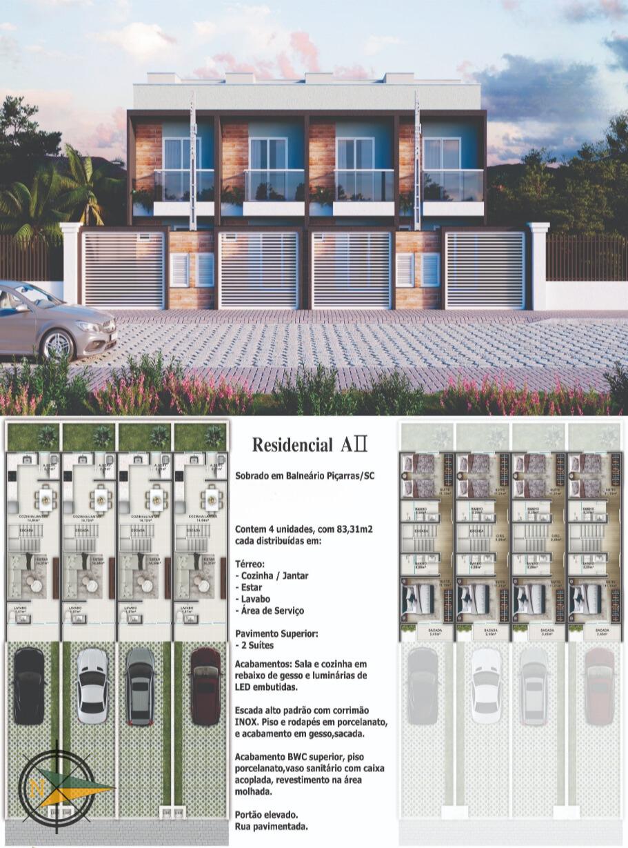 Foto do imóvel: 'Sobrado geminado com 83,31m² de área privativa. Sobrado em Balneário Piçarras/SC Bairro Santo Antônio.'